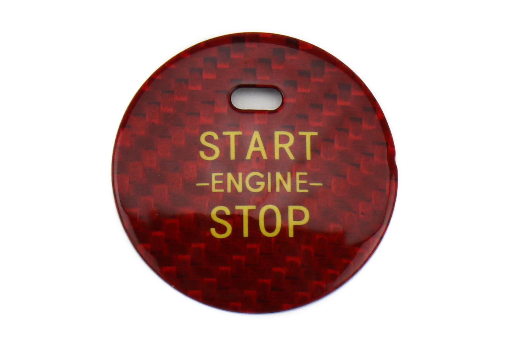 OLM LE Carbon Fiber Push to Start Cover - Red - Subaru Models (Inc. 2015-2021 Subaru WRX / STI)